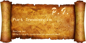 Purt Innocencia névjegykártya